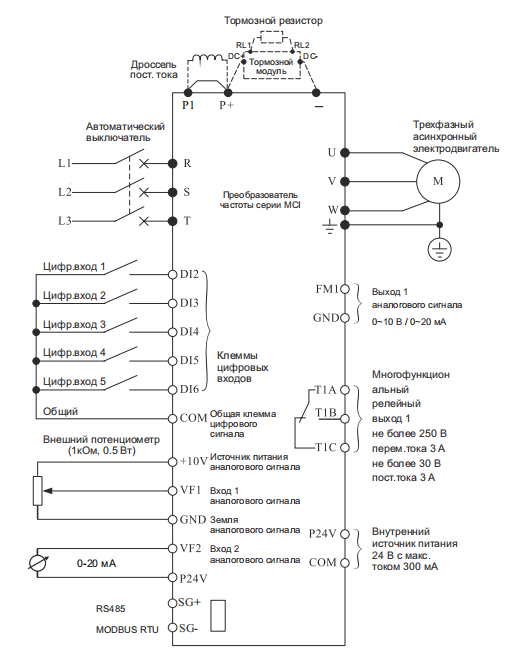 Схема подключения Instart MCI-G630-4F