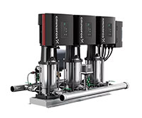 установка Grundfos Multi-E с тремя насосами