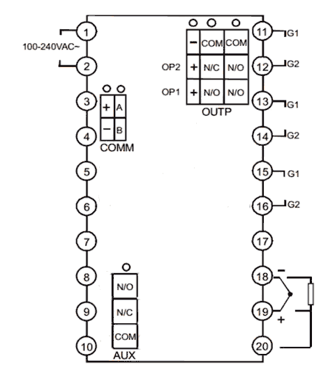 Схема внешних подключений Optumus Drive AI-226E1K60L0S-RU